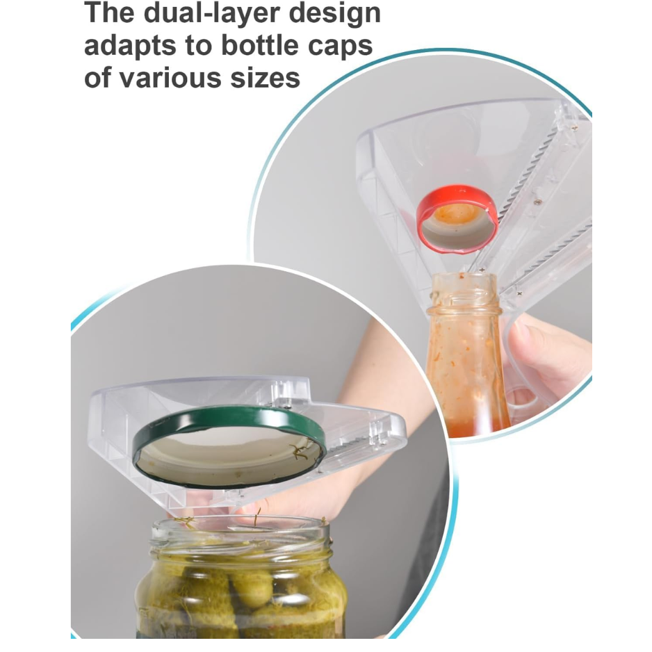 Jar Opener For Weak Hands Dual Layer Multifunctional Jar Opener Non Slip Lid Opener Kitchen Gadget photo 3