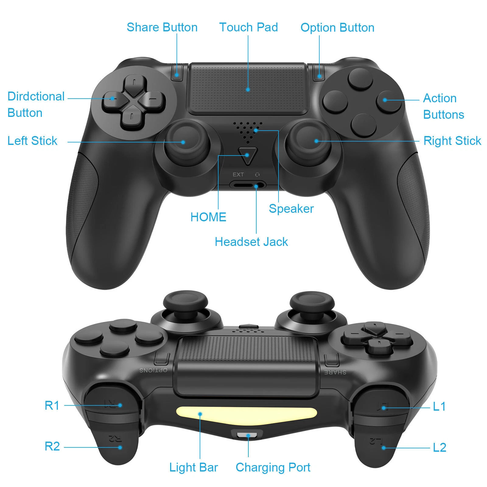 For PS4 Controller Playstation 4 Dual Shock Wireless Gamepad For PS4 Pro  Slim photo 4