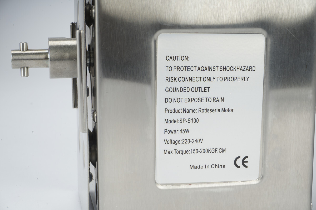 45W Electric BBQ Motor 120kg 220V Spit Roaster Rotisserie Motor Stainless Steel photo 7