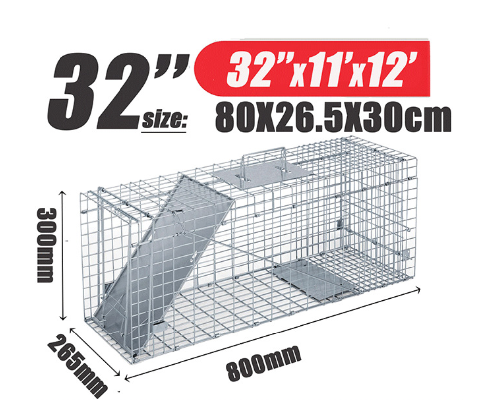 Folding Large Metal Dog Cage For Rescuing Stray Cats And Dogs, Pet Cage With Reinforced And Enlarged Design, Foldable Cage photo 3