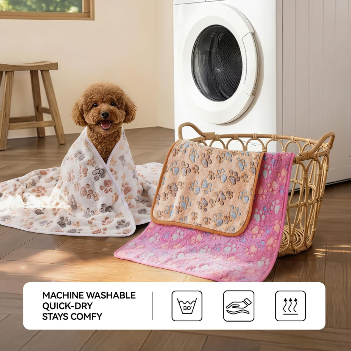 1 Pack 3 Blankets Super Soft Fluffy Premium Fleece Dog Blankets For Puppy Cat Pet Blanket Flannel Throw Warm Sleep Dog photo 4