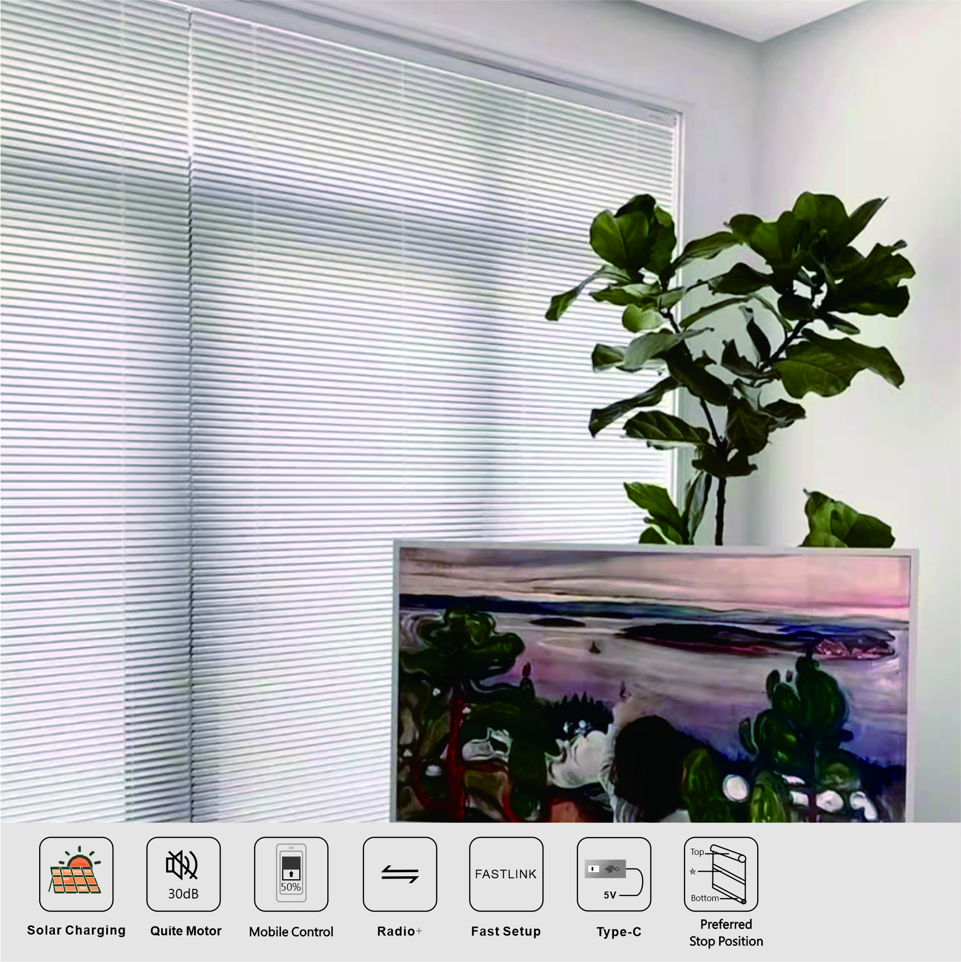 Double Layer Intelligent Electric Curtain System Equipped With 15 Channel Remote Control And Solar Charging Panel Sunshade Curtains Blinds Honeycomb Curtains photo 8