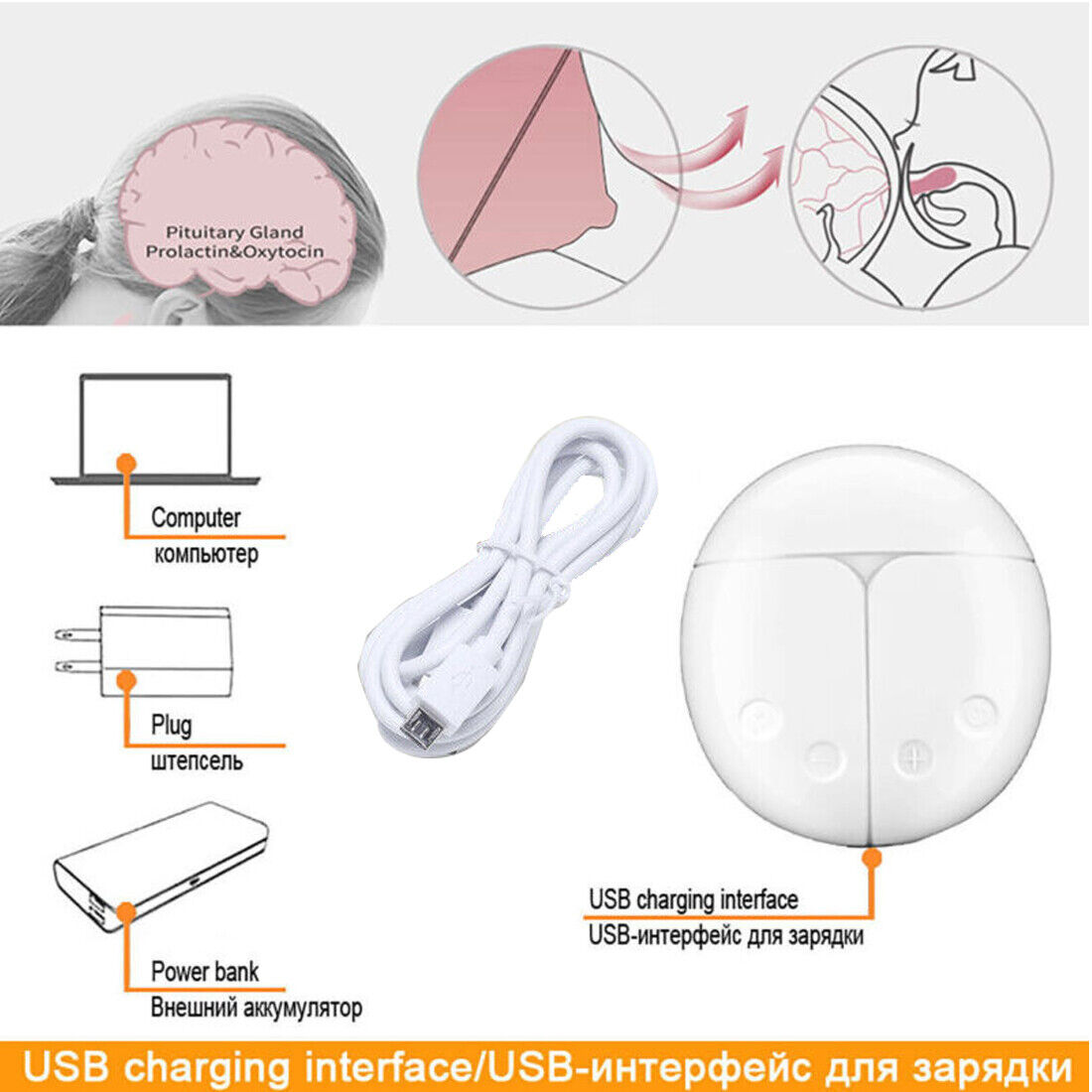 Automatic Double Electric Breast Pump And  Lid & Nipple Kit & Efficient Breastfeeding Pump photo 6