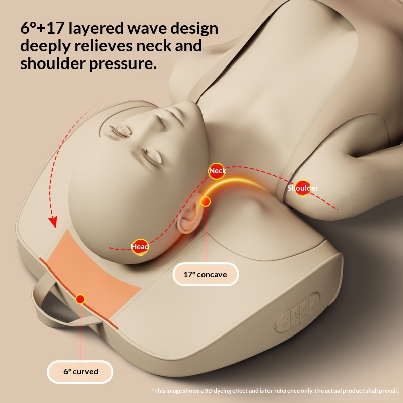 Cervical Spine Massage Pillow Massage Apparatus Neck And Waist Dual-use Hot Compress For Legs Household Multifunctional Massage Pad Rechargeable Massager photo 8