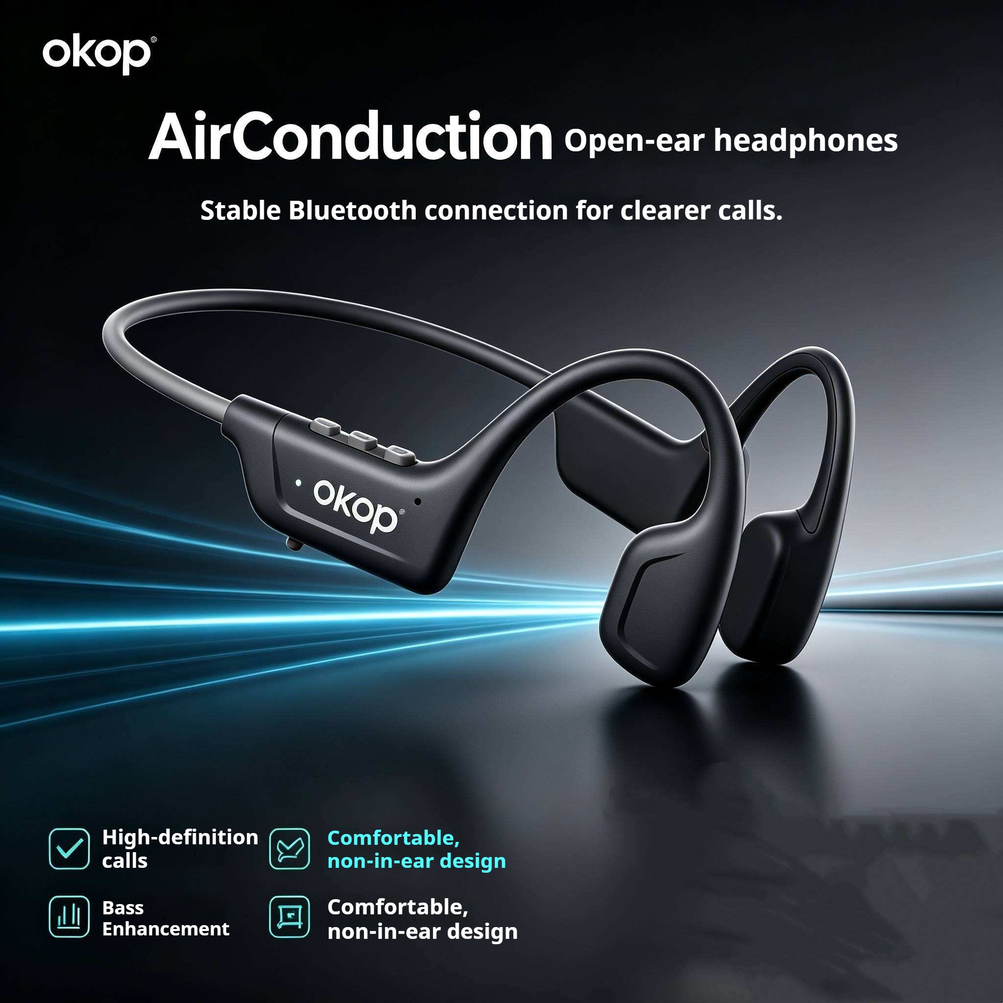 KP-23Ppro Best-selling Wireless Bluetooth Ear-hook Sports Headphones Waterproof Long Battery Life Factory Direct Stock photo 4
