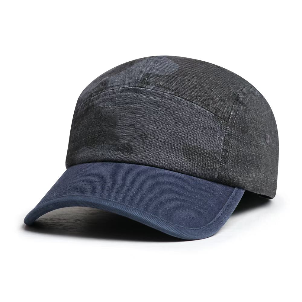 American-style Vintage Patchwork Washed Distressed Baseball Cap, Five-piece Short Brim Hip-hop And Artsy Casual Hat photo 4
