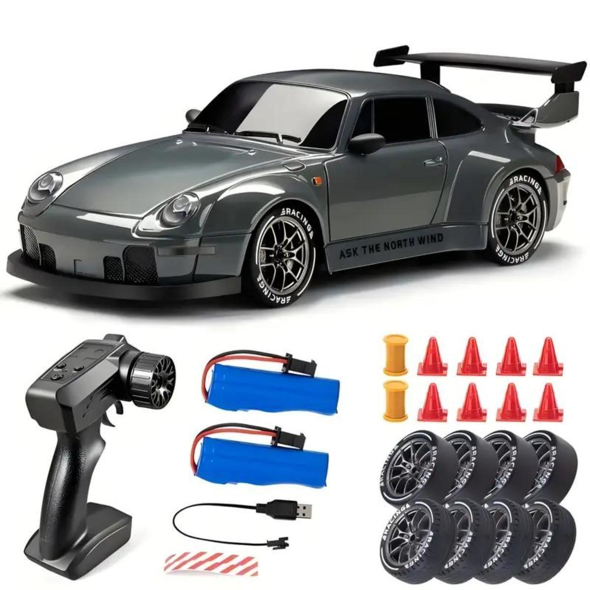 Scale 2.4GHz 4WD Remote Control RC Drift Car  High Speed LED Lights Drift Tires Kids  Toy For Indoor  & Outdoor Play Easter Gift RC Cars photo 7