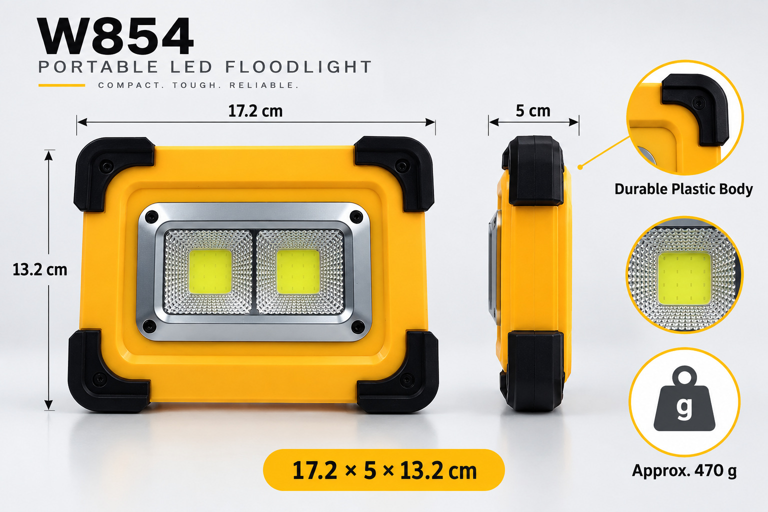 Solar Powered Rechargeable Magnetic COB LED Flood Light W854 6600mAh Battery 5 Hour Runtime Portable photo 4