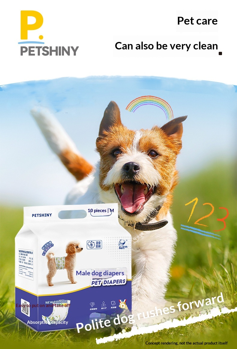 Male & Female Dog Diapers With Wetness Indicator. photo 2