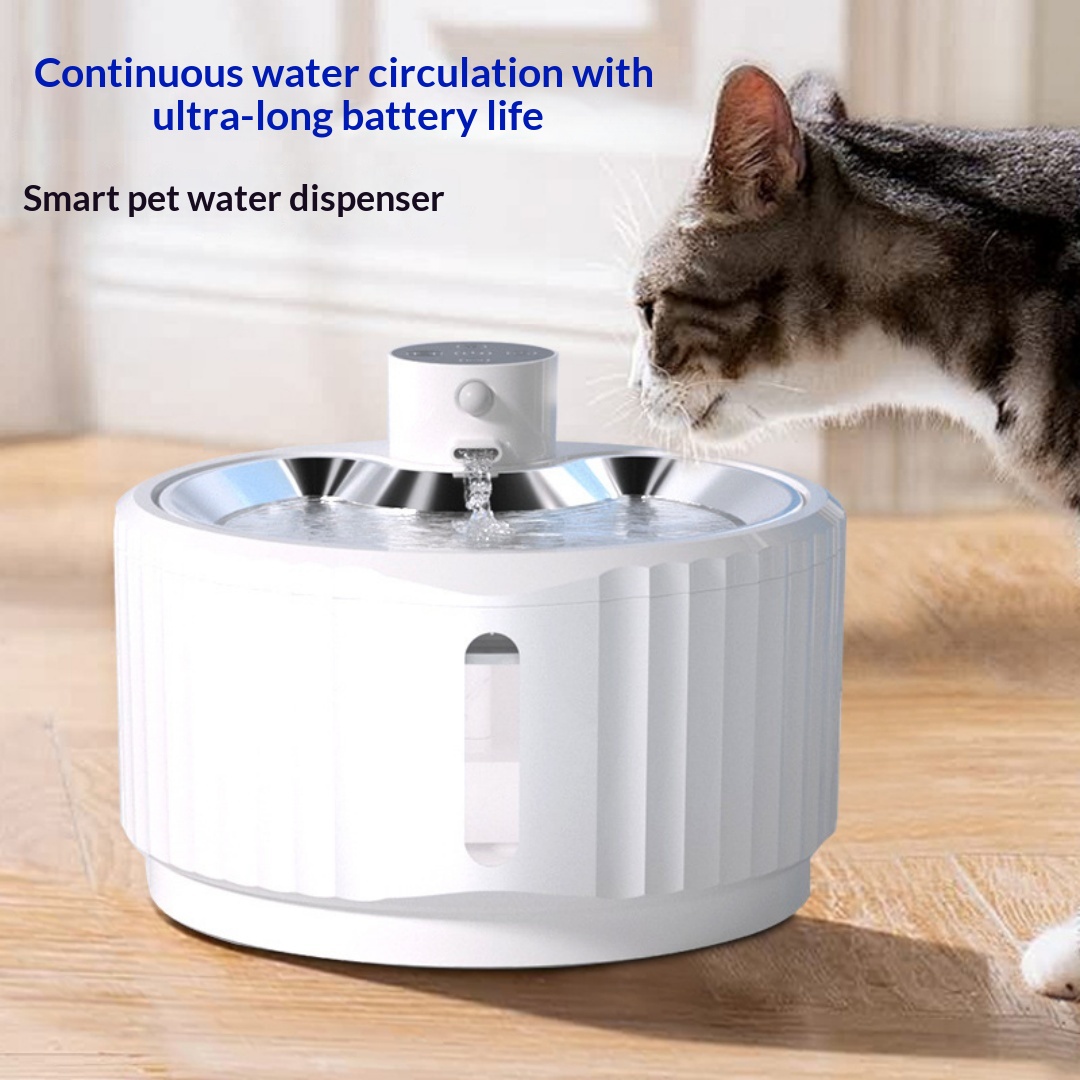 Automatic Circulating Sensor-Activated Stainless Steel Pet Water Fountain photo 1
