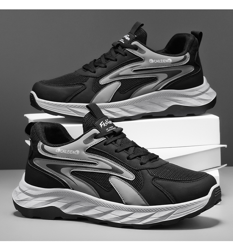 Men's Soft Sole Anti-slip Walking Shoes For Middle-aged & Elderly, Breathable Wear-resistant Dad Style Athletic Shoes For Fathers photo 4