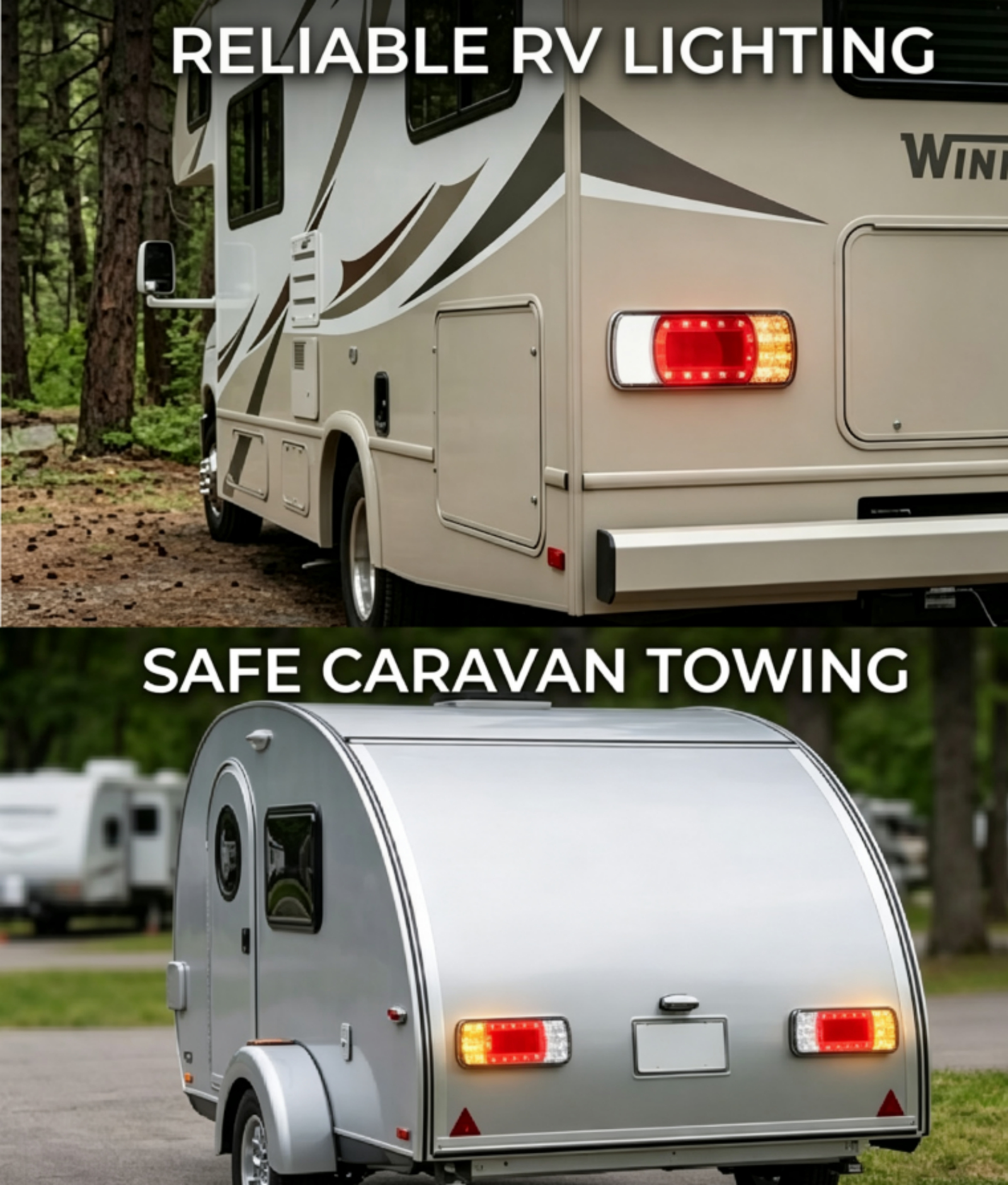 2X 44LED Tail Lights Trailer Ute Caravan Truck Stop Indicator Rear LAMP 10-30V photo 2