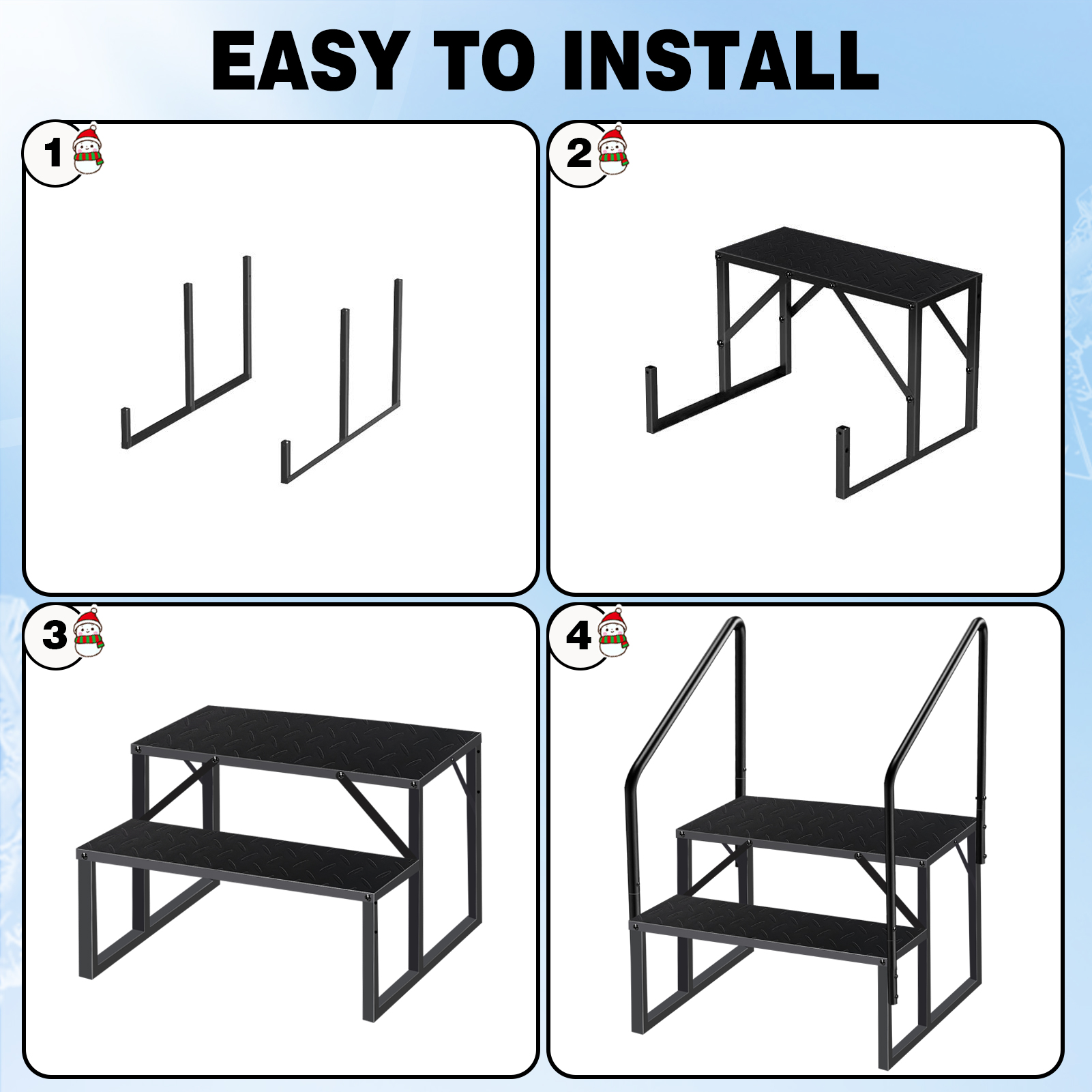 2-level Ladder With Handrails, Two Handrails -TEMU Can Only Be Picked Up- Shipped From Non EBay Certified Warehouse photo 6