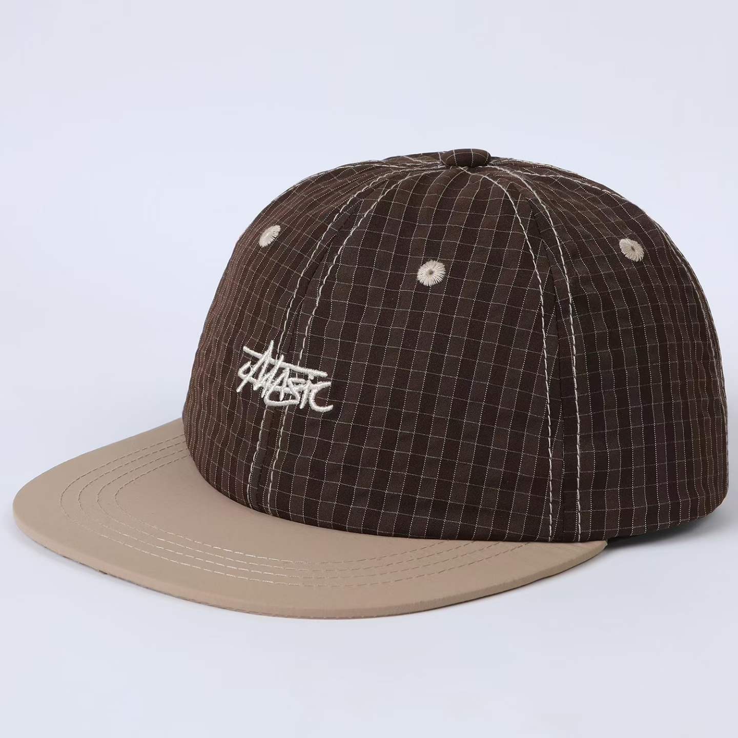 Plaid Multi-color Embroidered Letter Baseball Cap Suitable For Short Trips, Sun Protection During School Commutes photo 5