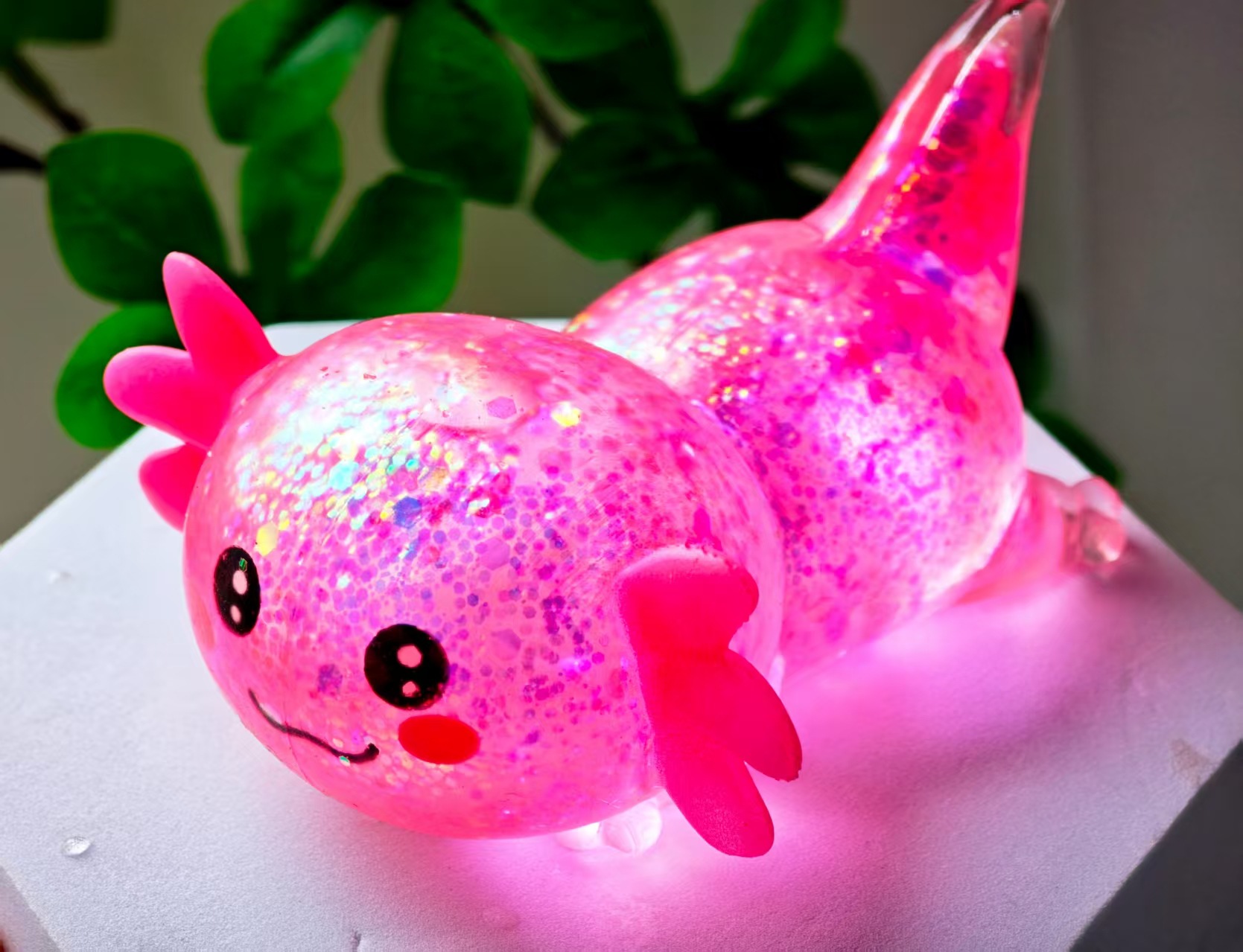 Squishy,Squeeze Stress Cute Fish Toy,Funny Cute Squishy Blobofish Toy,Sparkle Stress & Anxieties Relief,Portable Relaxation Tool For Kids And Adults, Birthday, Christmas, Office photo 5
