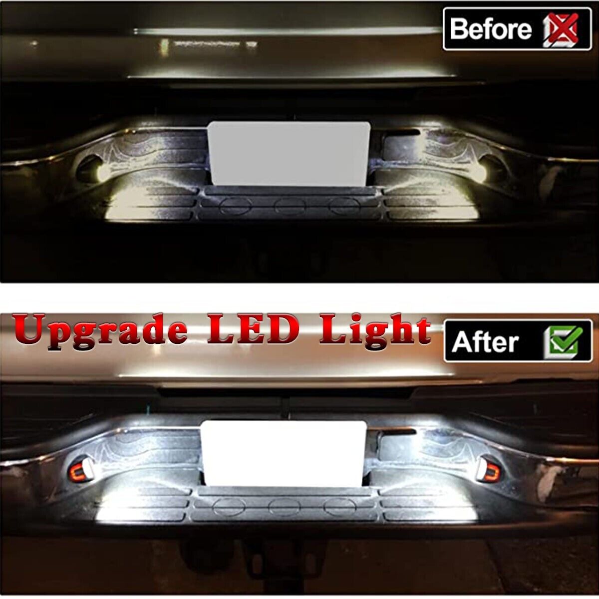 2X LED License Plate Light Red DRL Tube Lamp For Silverado GMC Sierra 1500 2500 photo 6