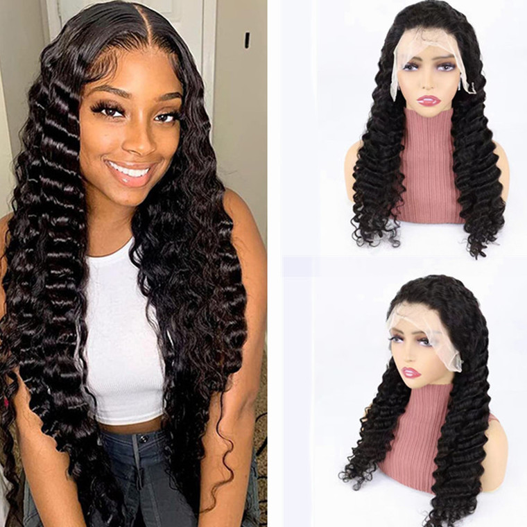 Deep Wave Lace Front Wig Human Hair photo 1
