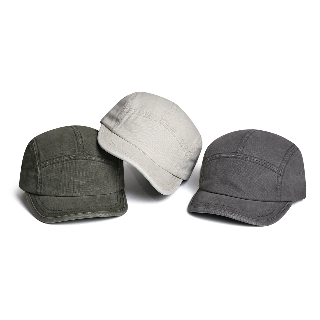 Fashionable And Simple Light Board Water-washed Distressed Baseball Cap With Short Brim, Five-piece Construction, Workwear Style Hat For Outdoor And Daily Casual Wear photo 5
