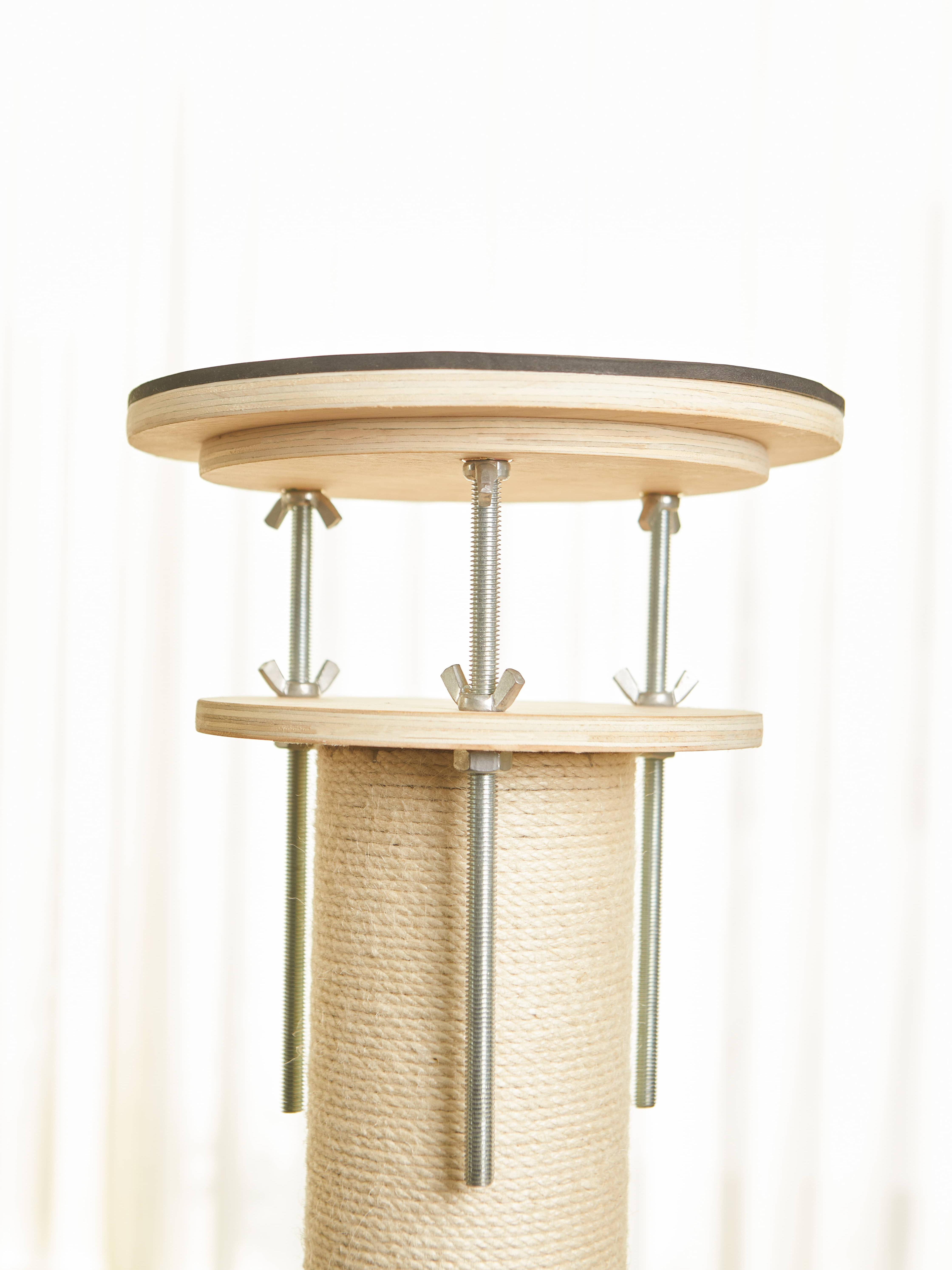 Adjustable Height Cat Tree Tower 102-118in-5-Tier Hemp Scratching Post & Activity Center With Perches photo 8