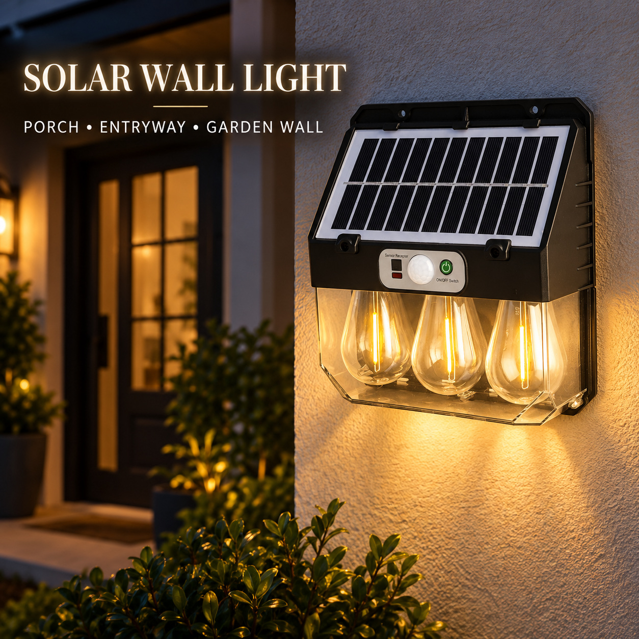 Solar Powered Rechargeable Motion Sensor LED Work Light 2400mAh For Auto W7116 3 4 Hour photo 7