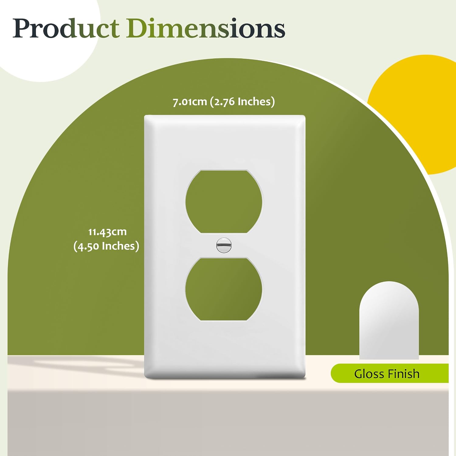 Duplex Wall Plates 10 Units, White Electrical Outlet Covers For Standard Wall Switches And Home Electrical Fixtures photo 3
