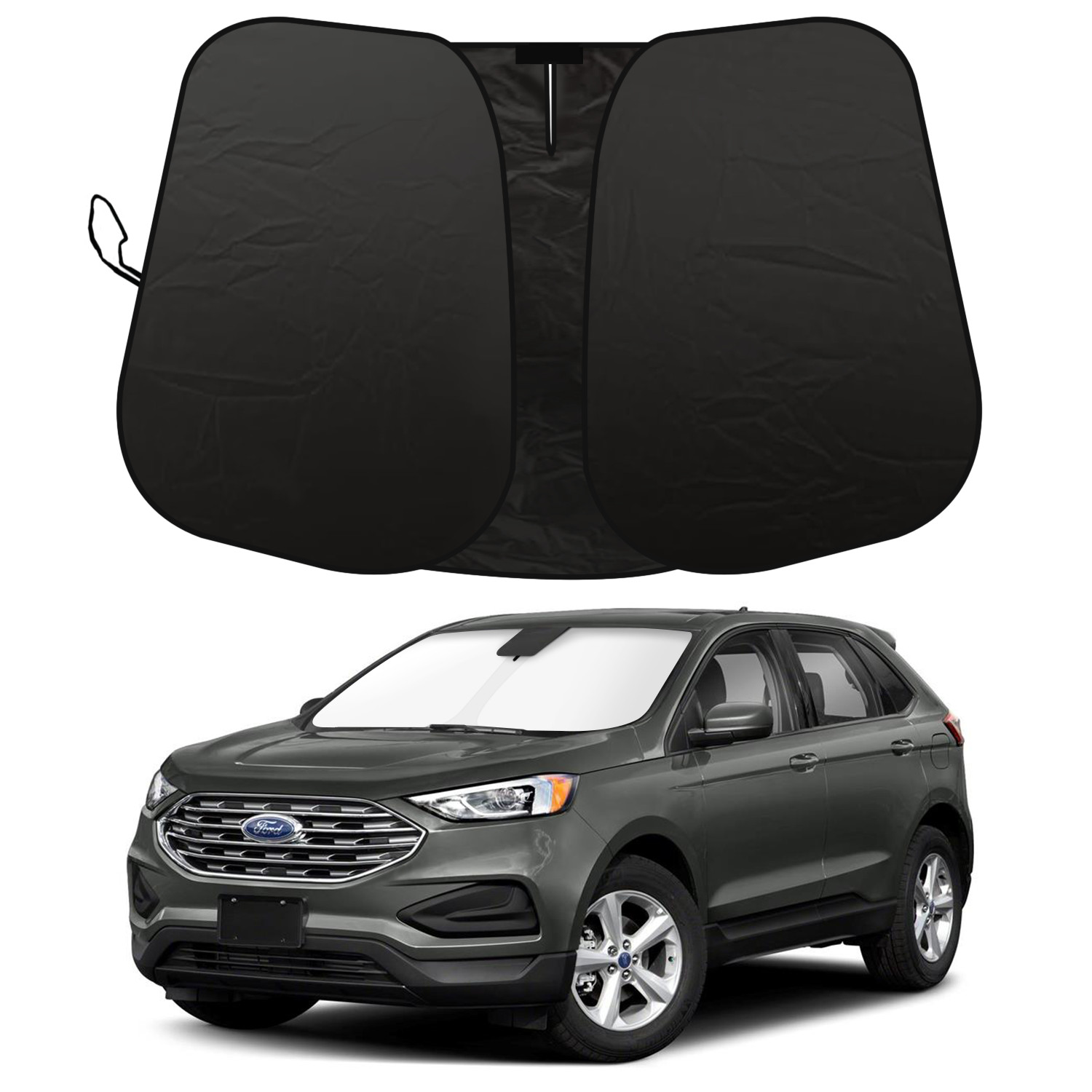 Car Windshield Sunshade Foldable Fit Ford Edge 15-24 Visor UV Block Shield Cover photo 4