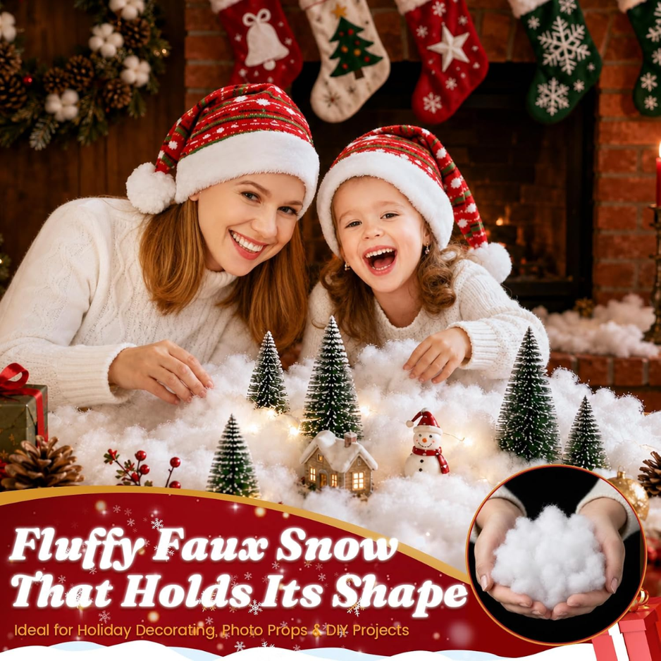 Christmas Decoration Fake Snow, Artificial White Clouds For Christmas Tree 110 G Fluffy  Cotton Snow  Realistic Snow Look Flame Resistant For Village photo 2