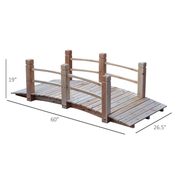5 Ft Wooden Garden Bridge Footbridge photo 3