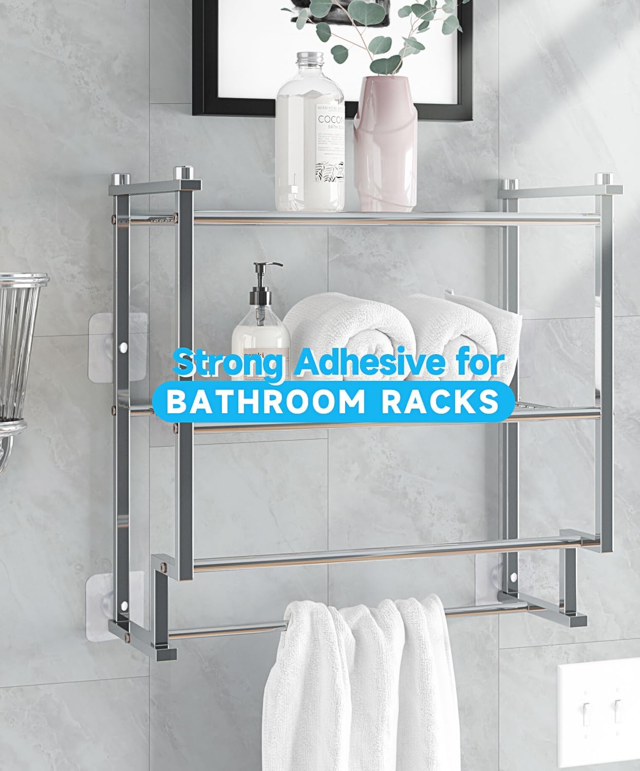 Adhesive Hooks For Wall,Wall Hangers Without Nails For Photos Frames,Utility Waterproof And Oil Resistant Hooks For Kitchen,Bathroom,Home And Office photo 2