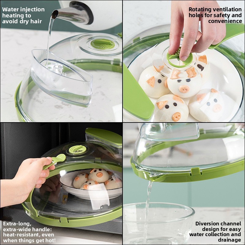Microwave Splatter Cover Food Cover Anti-Splatter Lid W- Steam Vents 26x11cm UK photo 5