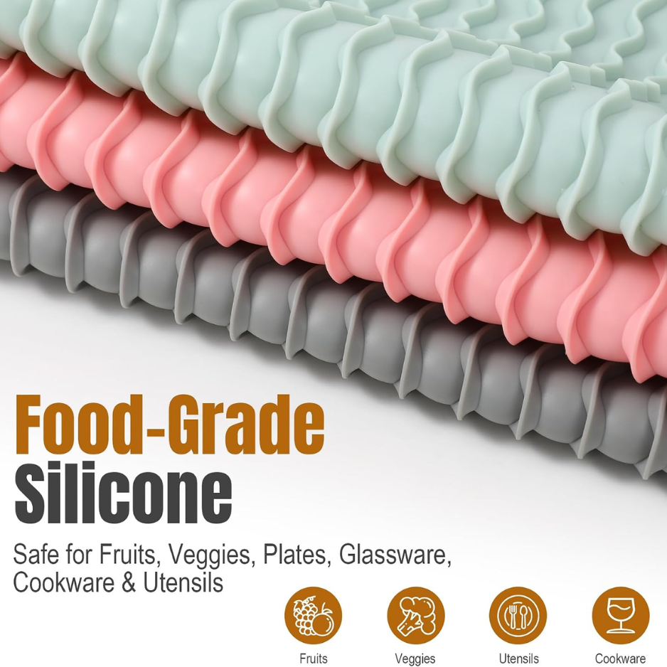 2 PACK  Dish Drying Mat For Kitchen Rack Waterproof Sink Placemats  Bar Accessories Holder  Home Dining Decor photo 6