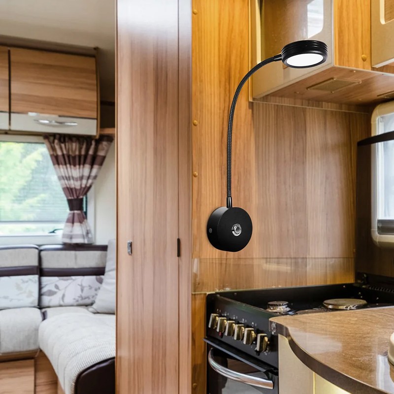 12V LED Touch Dimmable USB Spot Reading Light Motorhome Campervan Caravan Boat photo 2