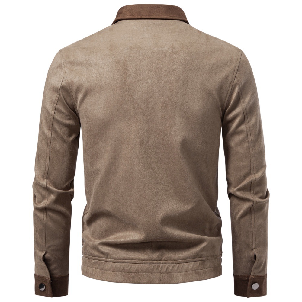 2026 Autumn Winter New Suede Collar Jacket For Men, Cross-Border Foreign Trade Business Casual Jacket For Men photo 4