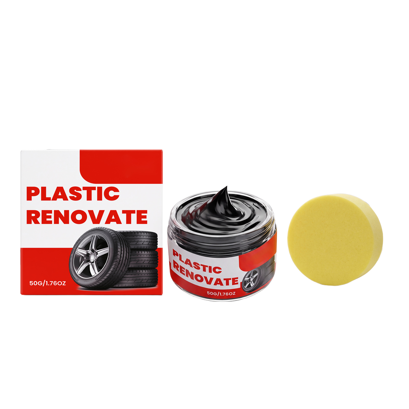 Plastic Restorer Cream, Car Trim Polish & Gloss Coating For Interior Exterior Plastic Parts photo 8