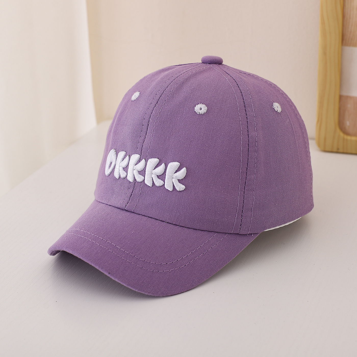 Children's Single-color Three-dimensional Letter Embroidered Adjustable Simple And Fashionable Baseball Cap Suitable For Outdoor Sports And Travel photo 8