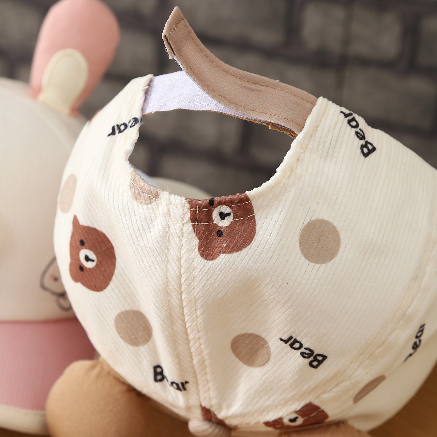 New Cute Three-dimensional Baby Dolls With Cartoon Prints And Ear Shapes. Soft-brimmed Elastic Baseball Caps. Perfect For Outdoor Outings And Playtime. photo 2