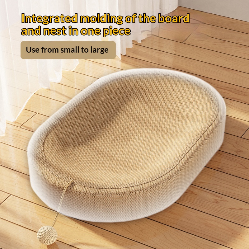Cat Scratching Board Manufacturer Direct Supply Jute Wear-Resistant And Non-Shedding Cat Scratching Basin And Cat Nest Integrated Extra Large Clearance Pet Supplies photo 1