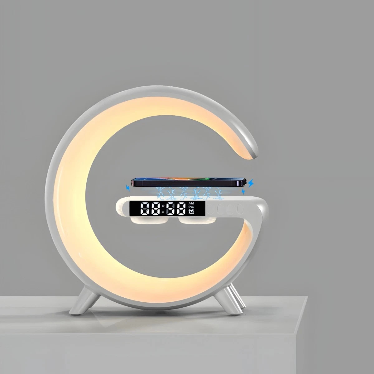 LED Smart G Lamp Intelligent Wireless Charger Bluetooth Speaker G Shape Lamp photo 3