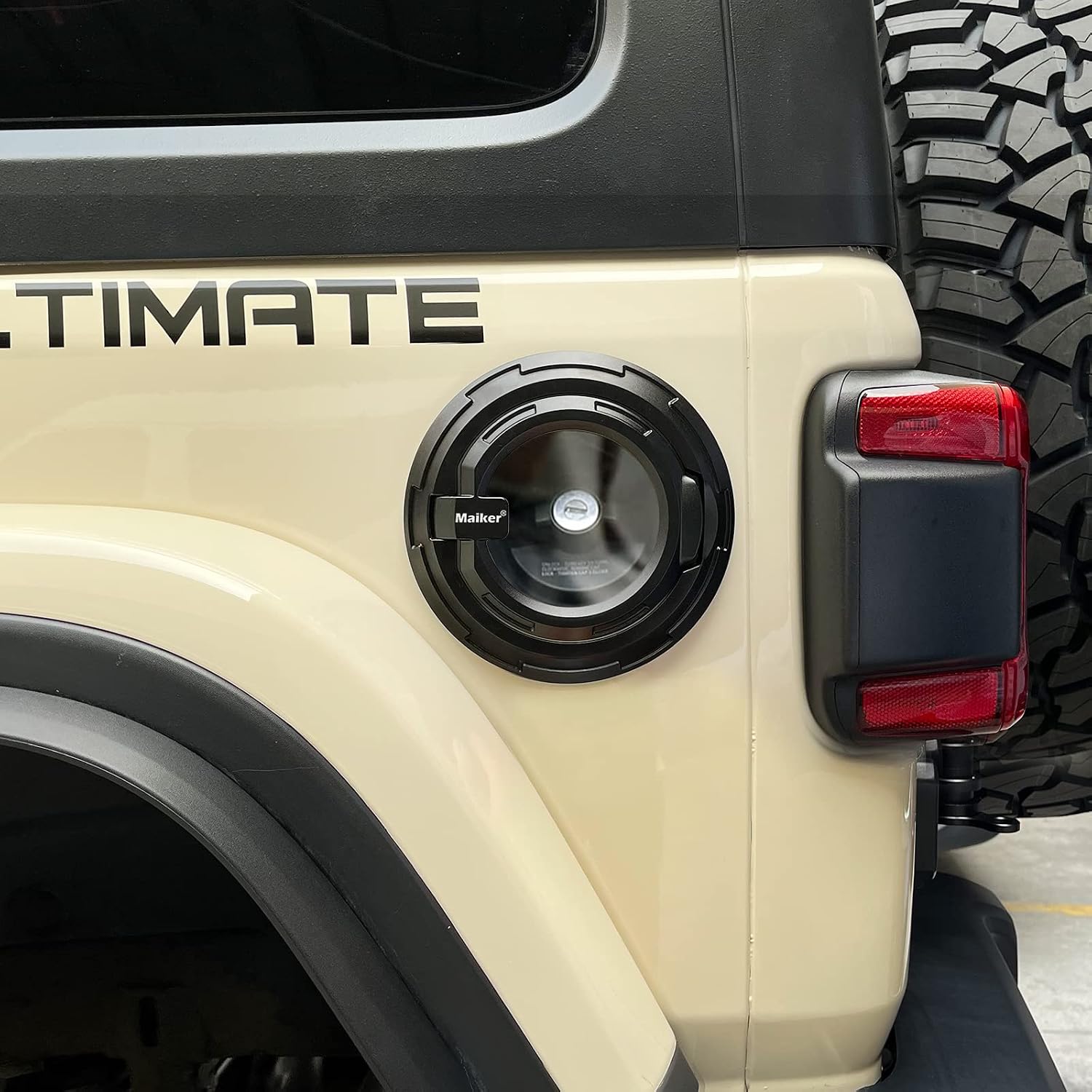 MAIKER Transparent Gas Tank Cap Cover For 2018-2025 Je Ep Wrangler JL 2 Door 4 Door Rubicon Sahara, Aluminum photo 4