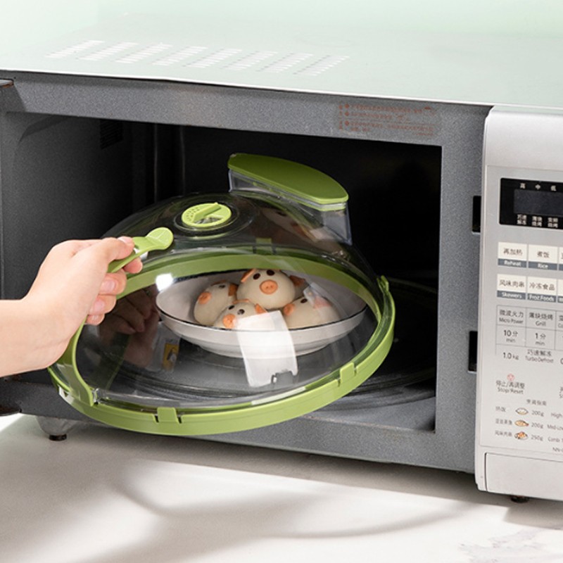 Microwave Splatter Cover Food Cover Anti-Splatter Lid W- Steam Vents 26x11cm UK photo 1