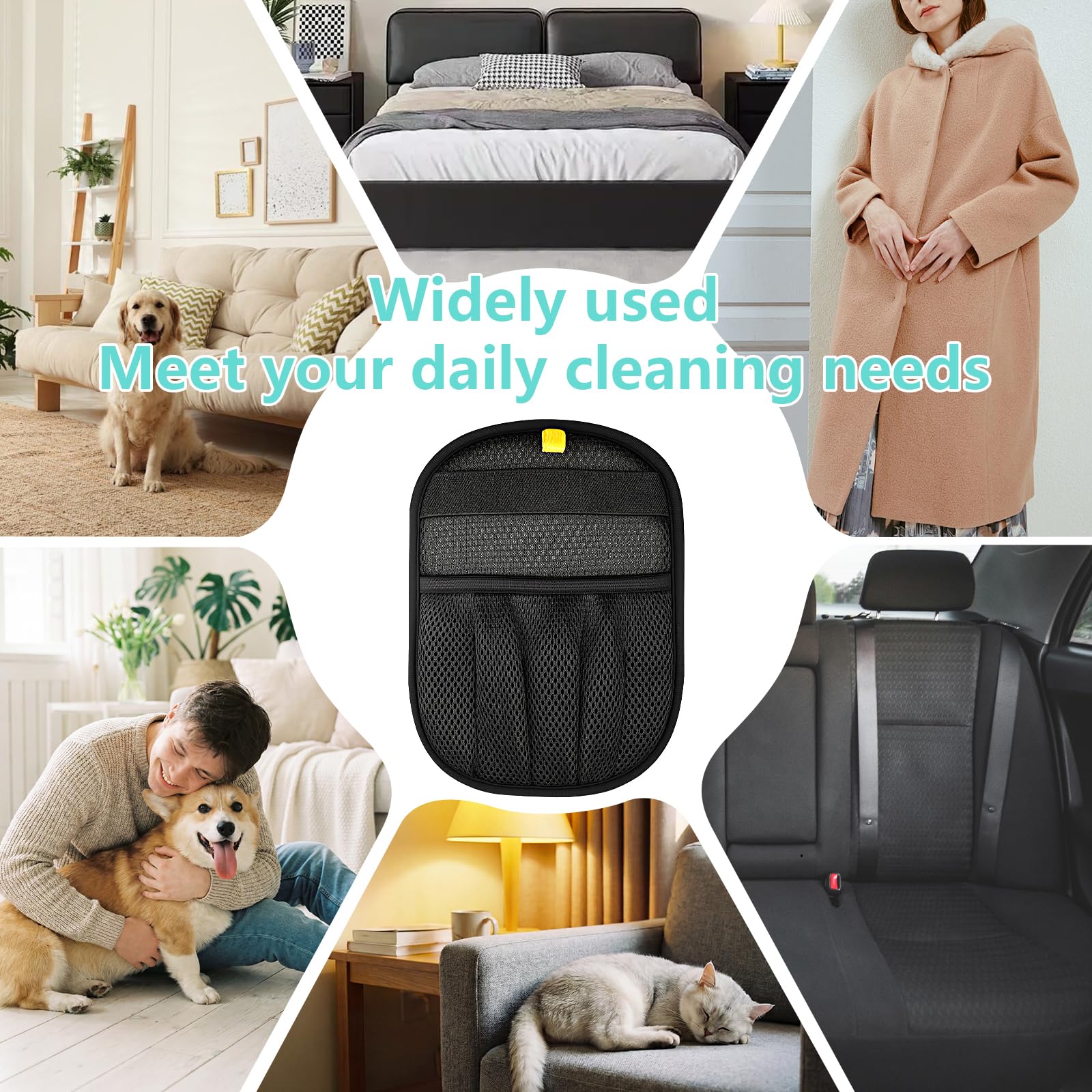 1pc New Upgrade Pet Hair Removal Glove For Dogs & Cats, Electrostatic Reusable Magic Brush Removal Glove, Washable Pet Hair Remover Tool For Clothing, Sofa, Rug, Auto Interior photo 7