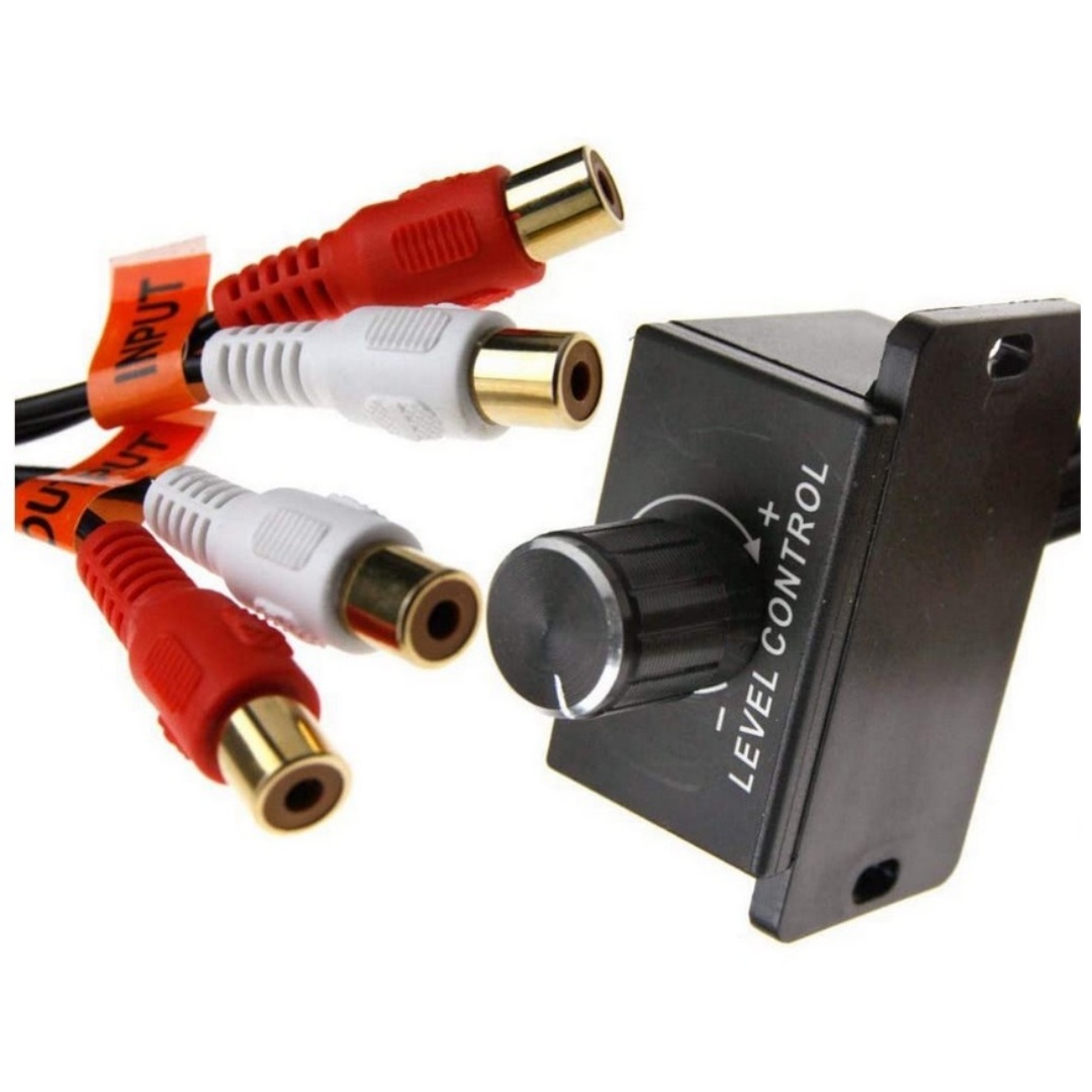 Car Amplifier Volume Adjustment Potentiometer, 2 RCA Male Female RCA Jack Input Output Car Audio Potentiometer photo 3