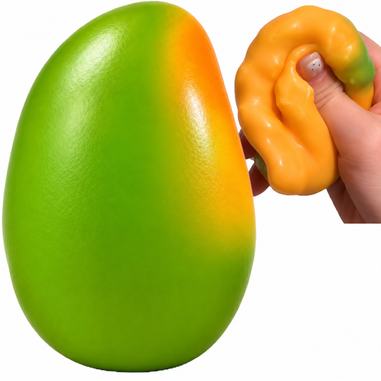 1pc Crunchy Mango Squishy ASMR Squeeze Stress Relief Fidget For Adults Crunchy ASMR Experience, Soft Flexible Texture, Satisfying Hand Squeeze For Relaxation, Office Desk Accessory And Adult Gift photo 1