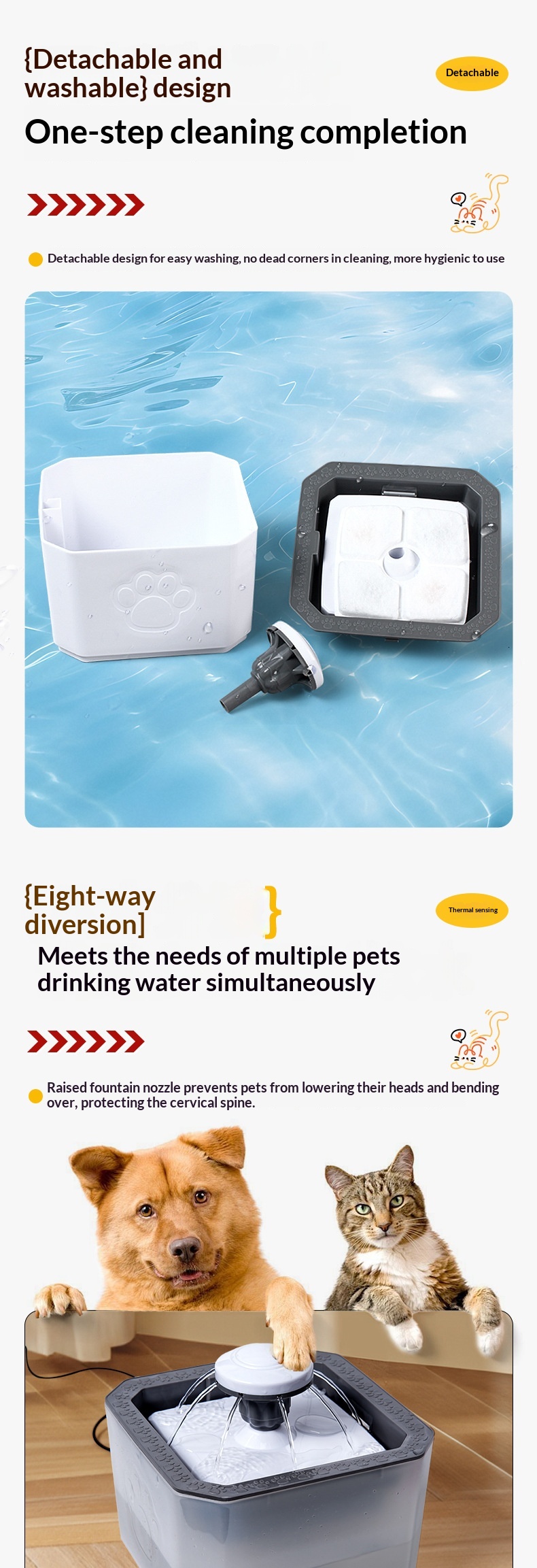Quiet Smart Circulating Detachable Washable Pet Water Fountain photo 3