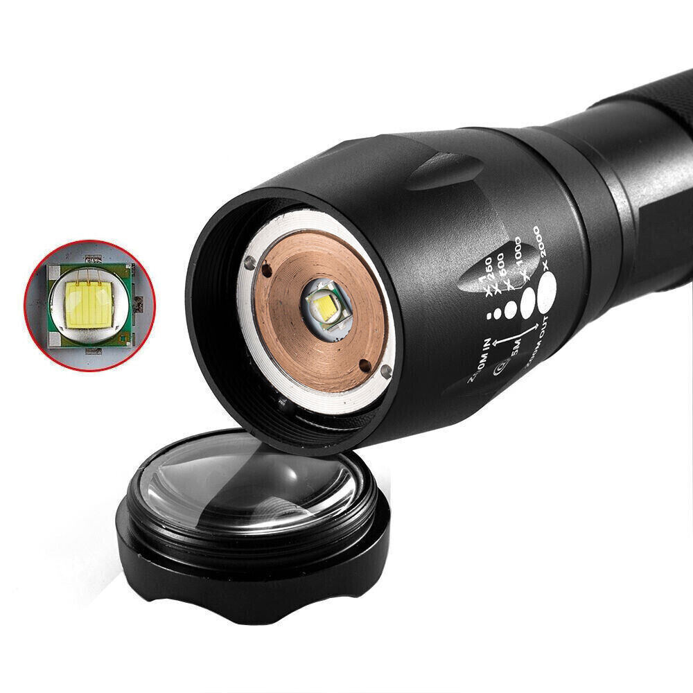 2x 990000LM Bright LED Flashlight Rechargeable Torch Camping Zoom Light Lamp photo 3
