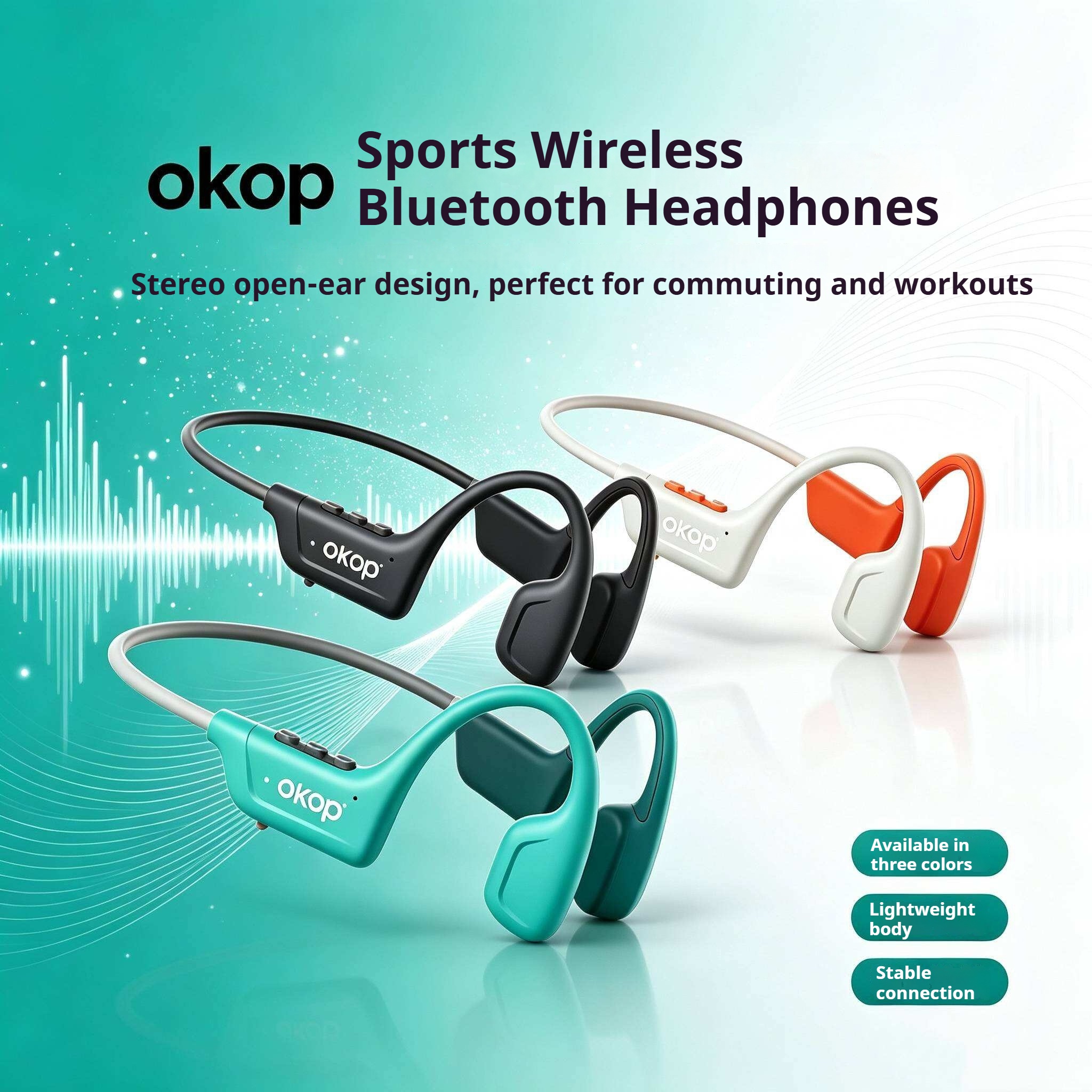 KP-23Ppro Best-selling Wireless Bluetooth Ear-hook Sports Headphones Waterproof Long Battery Life Factory Direct Stock photo 6