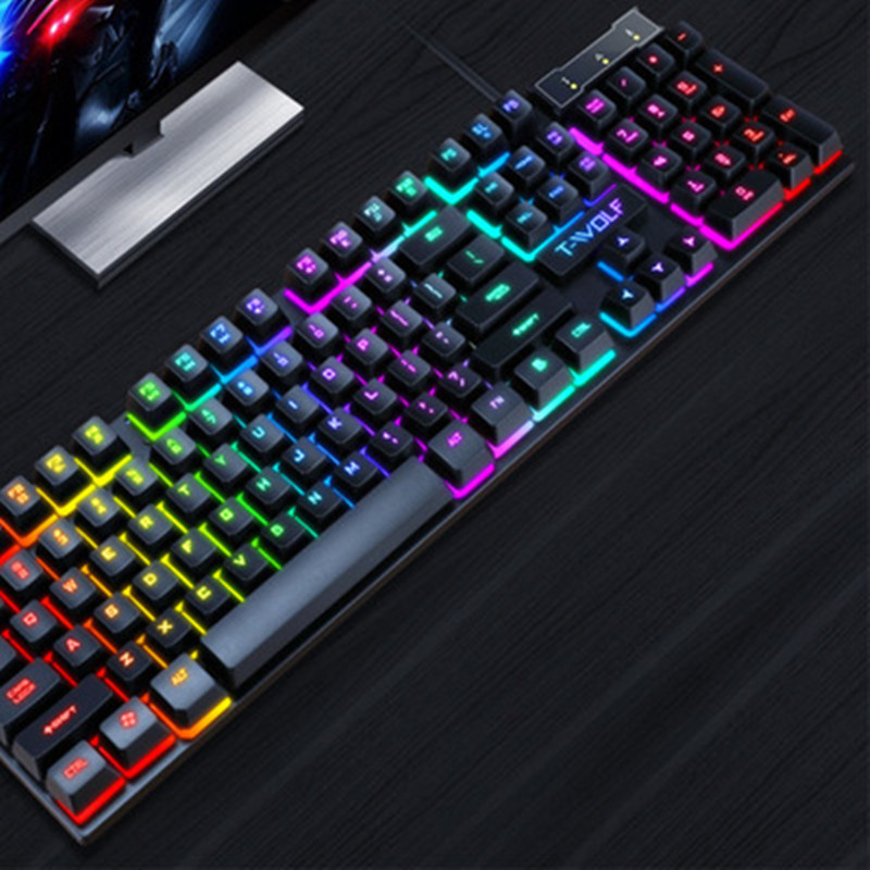 Gaming Usb Luminous Wired Keyboard Floating Manipulator photo 6