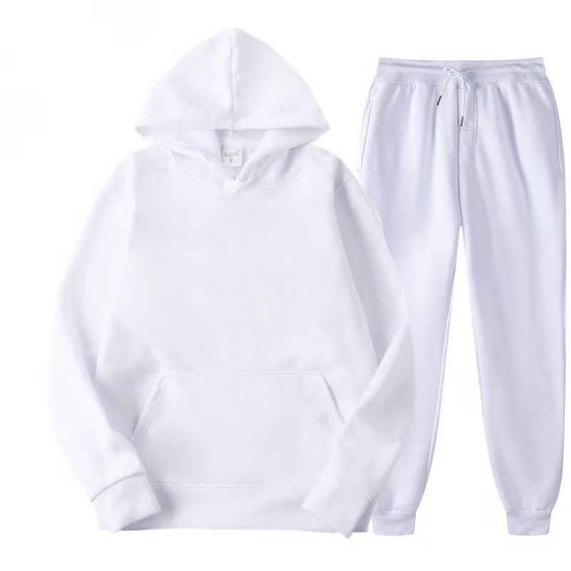 2025 New Men Spring Autumn Solid Hoodie 2Pcs Tracksuit Casual Sport Suit photo 5