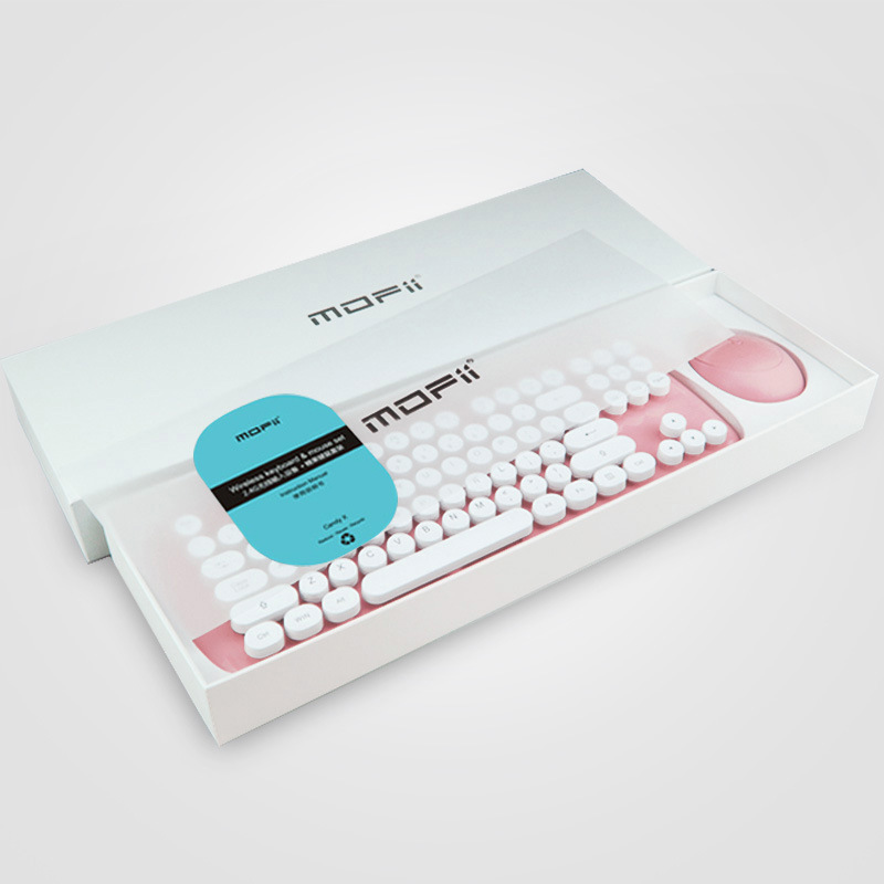 Wireless Keyboard And Mouse Set Girls Color Retro photo 3