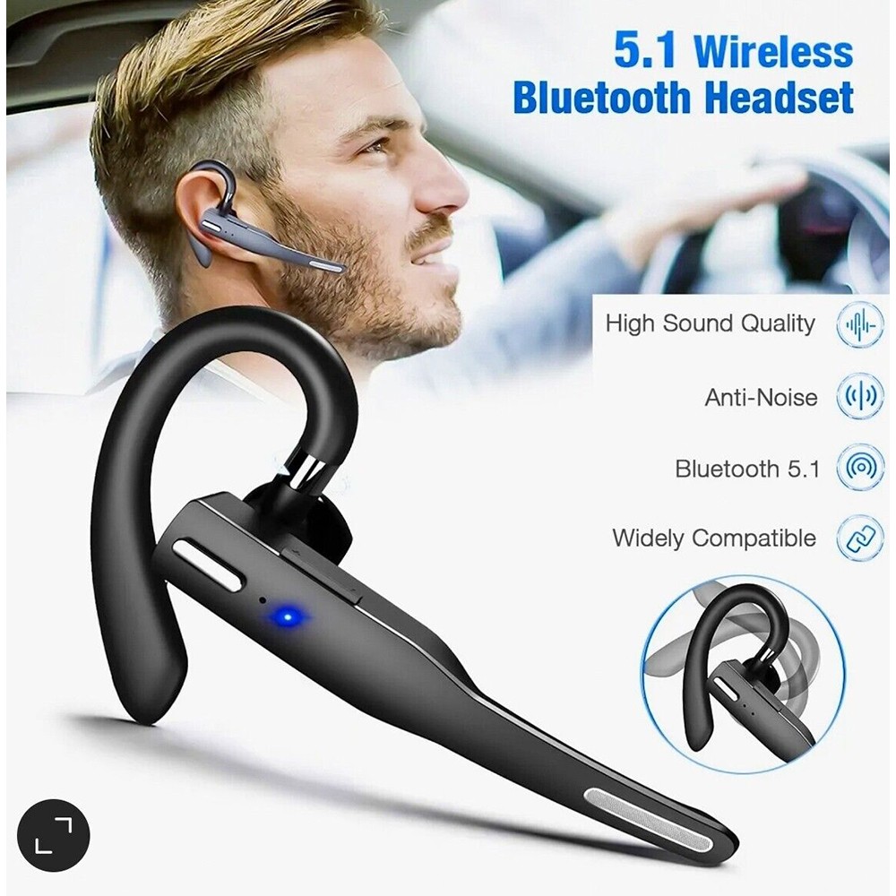 Bluetooth Wireless Headphones Business Trucker Handsfree Earpiece Headset Mic AU photo 1